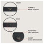 Wallity Stripe Metal Wall Clock - APS103 Negro